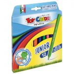TOY COLOR Mαρκαδόροι Junior 12Τεμ Λεπτοί Πλενόμενοι 220.030Ν