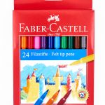 Faber-Castell Μαρκαδόροι Ζωγραφικής Fibre-Tipe Λεπτοί 24 Τεμάχια