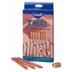 Ξυλομπογιές Τριγωνικές 12 Τεμαχίων & Ξύστρα Creall Trixi