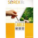 Ετικέτες Sorex αυτοκόλλητες λευκές 70x37mm 070037