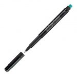Μαρκαδοράκι Faber Castell Permanet F μαύρο με γόμα 1513