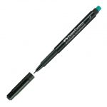Μαρκαδοράκι Faber Castell Permanet S μαύρο με γόμα 1513