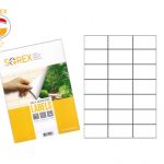SOREX ΕΤΙΚΕΤΤΕΣ ΑΥΤΟΚΟΛΛΗΤΕΣ ΓΙΑ ΕΚΤΥΠΩΤΗ A4 3x8 70x37 100Φ.