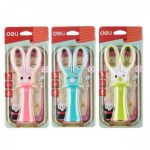 Ψαλίδι παιδικό Deli soft grip blister 5 2/5΄137mm Rabbit E6065