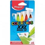 Μαρκαδόροι Color' Peps Xxl Brush X5 Σε Χάρτινη Συσκευασία
