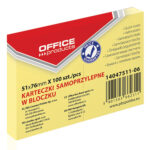 Αυτοκόλλητα χαρτάκια σημειώσεων OFFICE 51x76mm (Κίτρινο)