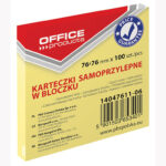 Αυτοκόλλητα χαρτάκια σημειώσεων OFFICE 76x76mm (Κίτρινο)