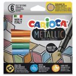 Μαρκαδόροι Carioca Metallic Maxi Tip 6τεμ. 43161