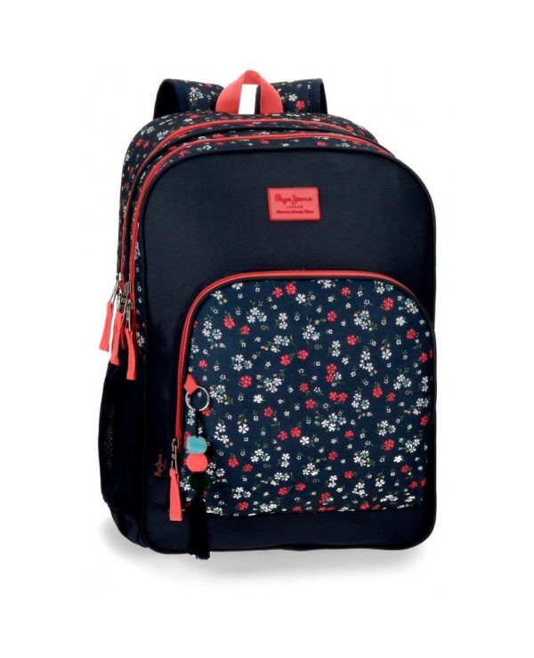 mochila 45 cm doble cremallera jareth pepe jeans multicolor 6262461 45cm