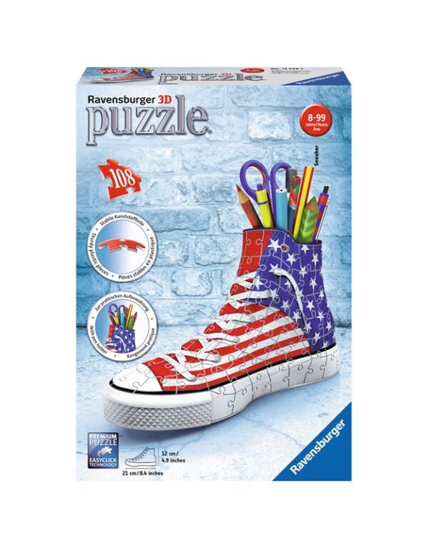 puzzle sneaker american flag 3d ravensburger 108 kommatia normal