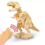 6946785130874 Ξύλινo Παιχνίδι Κατασκευών Walking T Rex Robotime