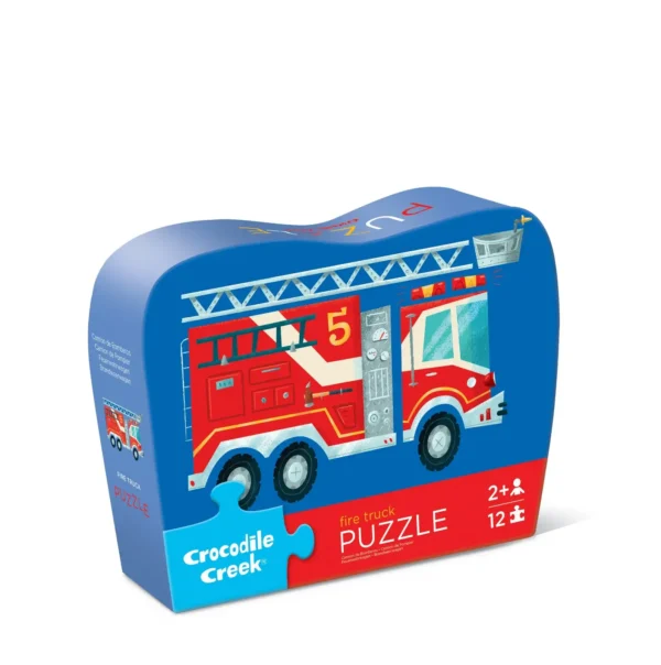 12-piece puzzle fire truck