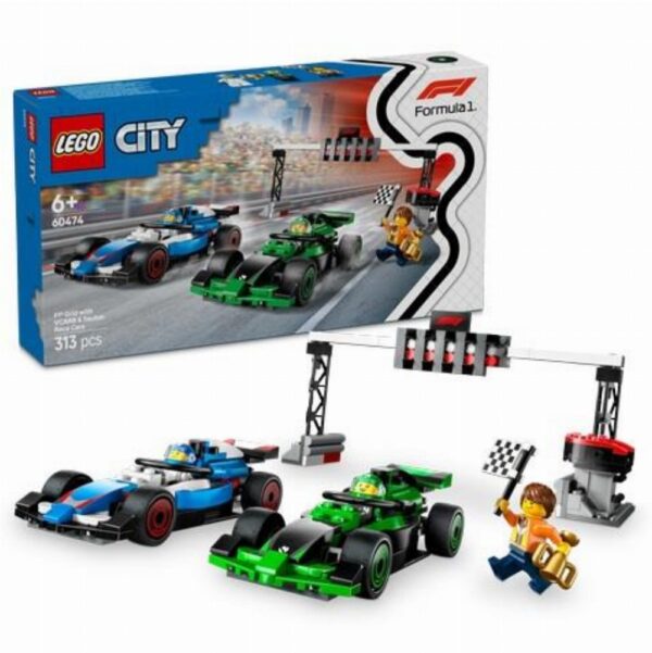 σετ τουβλάκια lego® city - f1® grid with vcarb & sauber race cars (60474) 313 κομμάτια για ηλικίες 6+