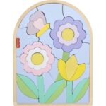 fisher-price ξύλινο παζλ 38 τεμάχια λουλούδια