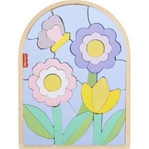 fisher-price ξύλινο παζλ 38 τεμάχια λουλούδια