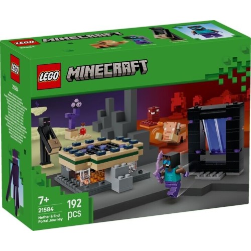 lego minecraft ταξίδι στα έγκατα & στην πύλη του τέλους (7+) 21584